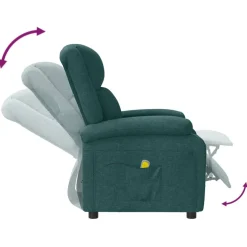vidaXL Massagestoel stof donkergroen