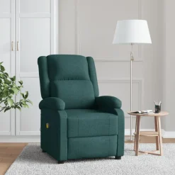 vidaXL Massagestoel stof donkergroen