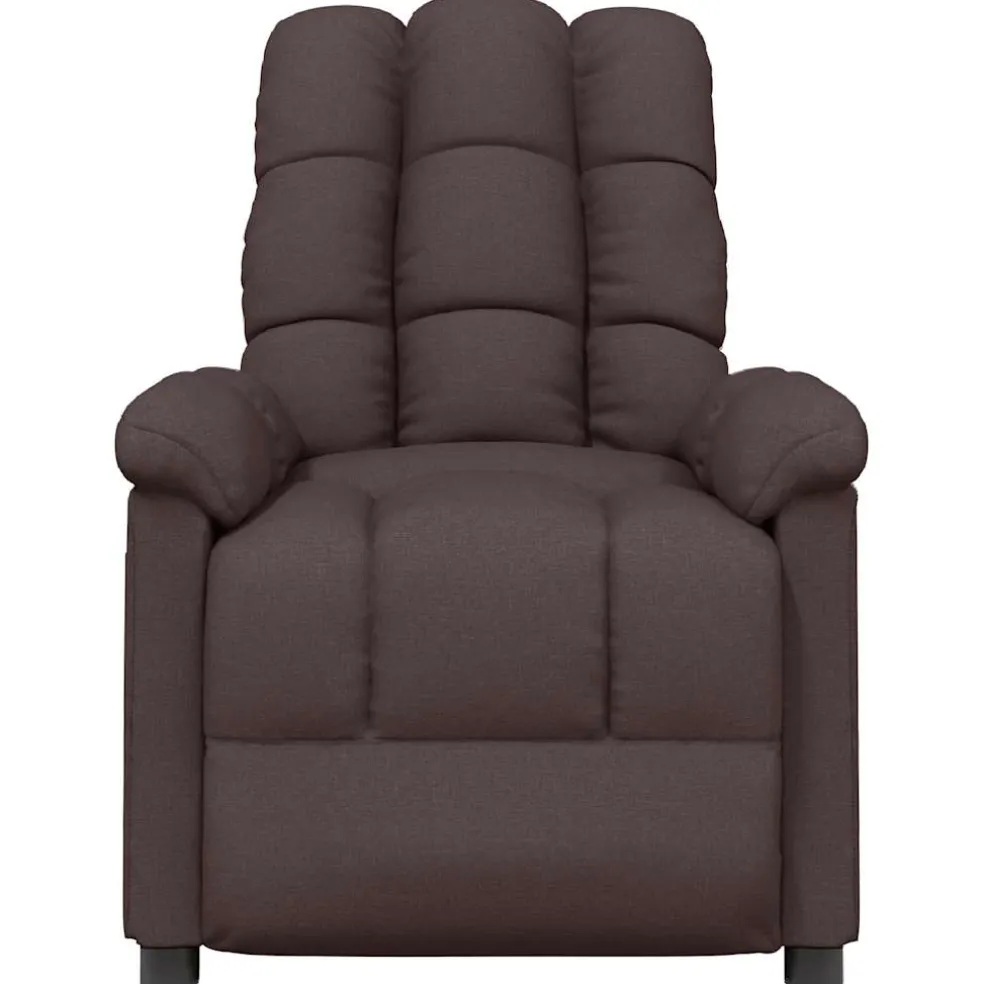 vidaXL Massagestoel stof donkerbruin
