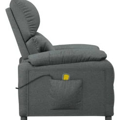 vidaXL Massagestoel stof donkergrijs