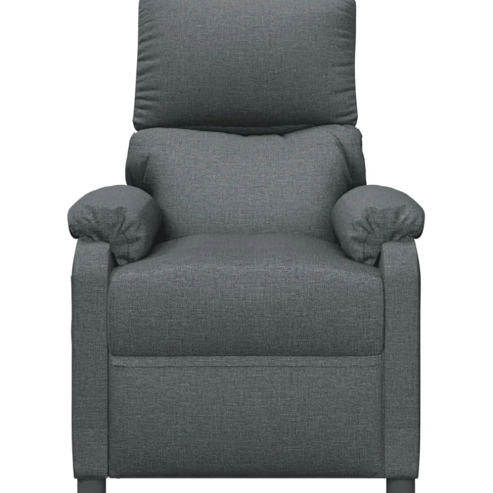 vidaXL Massagestoel stof donkergrijs