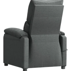 vidaXL Massagestoel stof donkergrijs