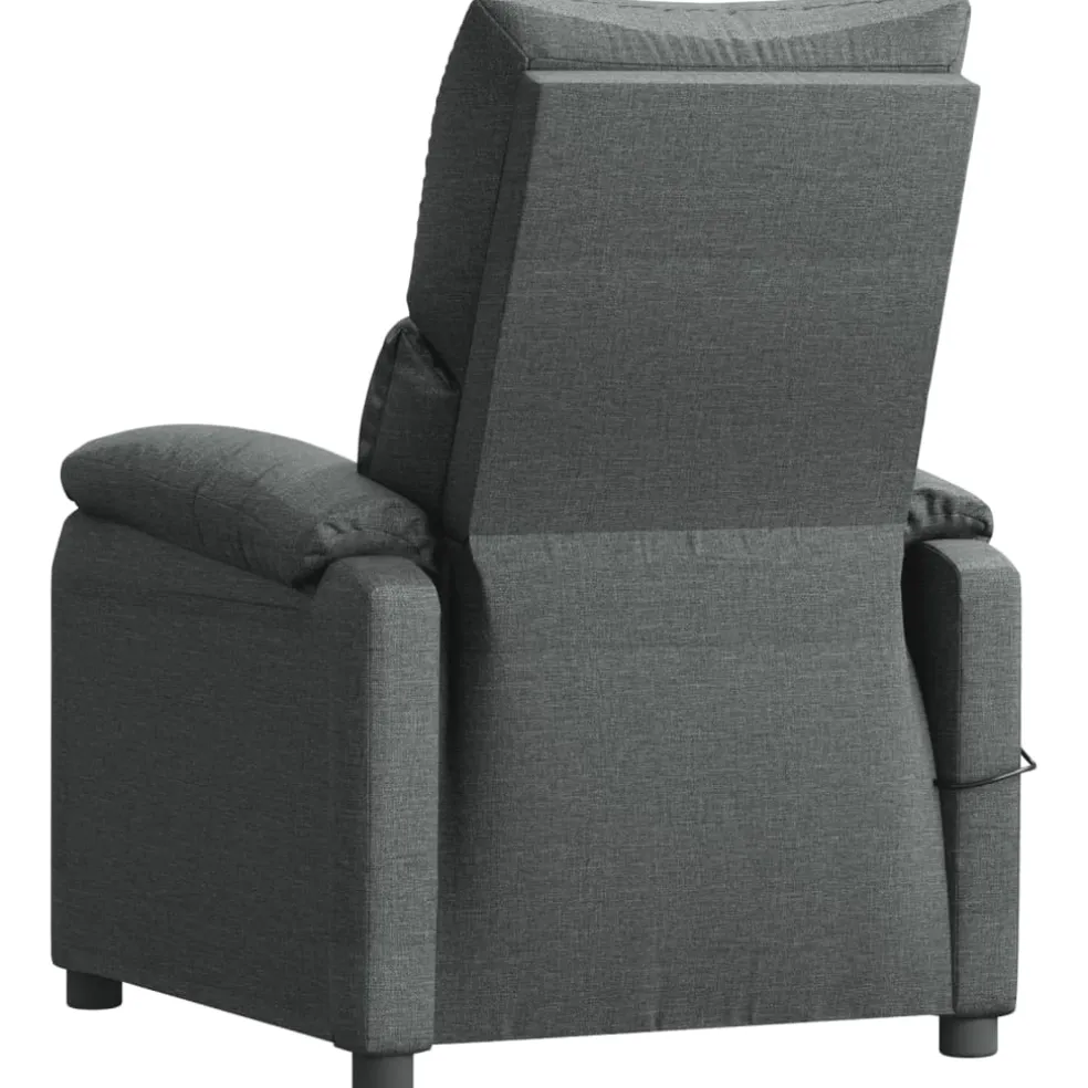 vidaXL Massagestoel stof donkergrijs