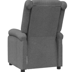 vidaXL Massagestoel stof donkergrijs