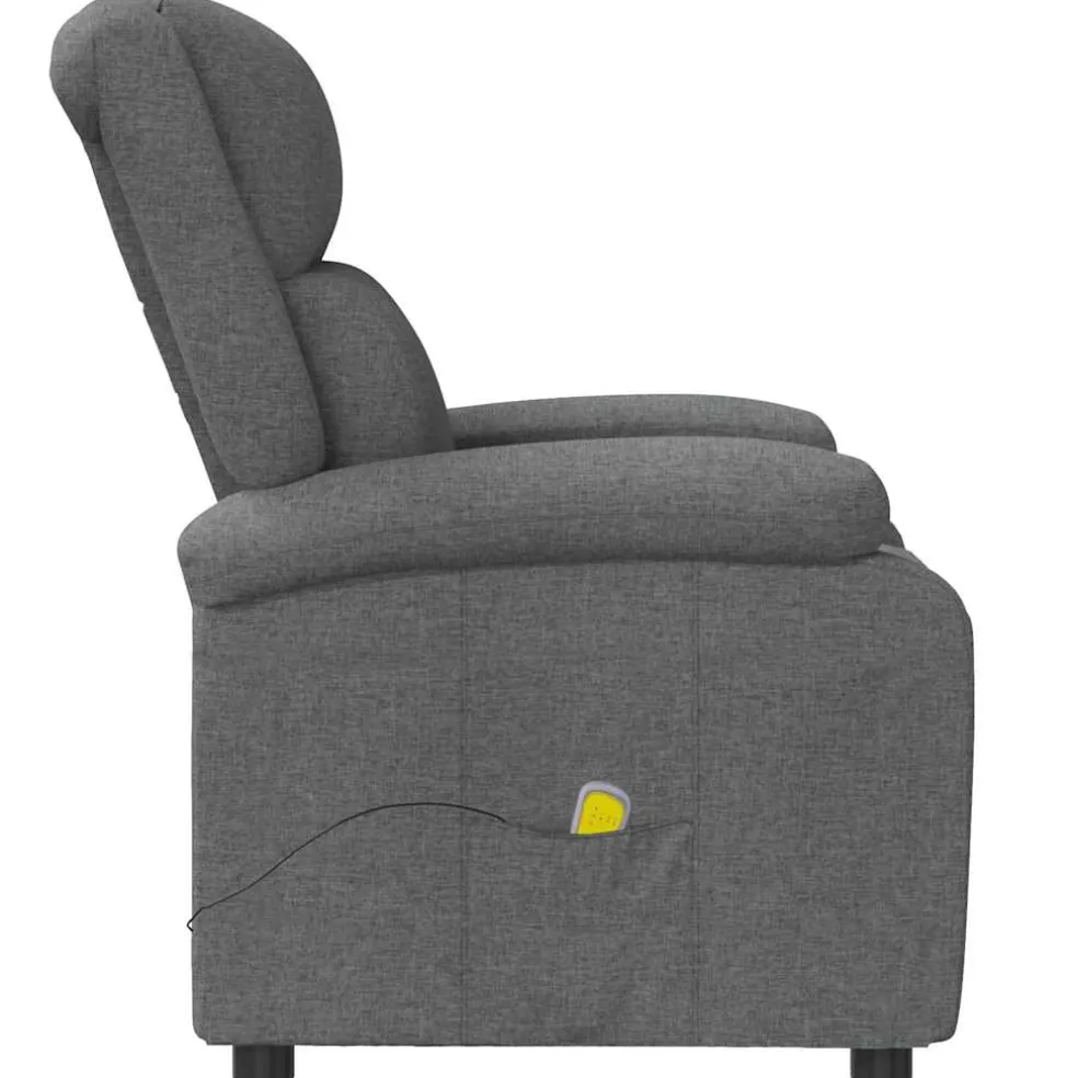 vidaXL Massagestoel stof donkergrijs