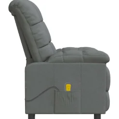 vidaXL Massagestoel stof donkergrijs