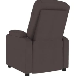 vidaXL Massagestoel stof donkerbruin