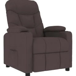 vidaXL Massagestoel stof donkerbruin