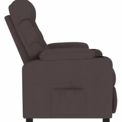 vidaXL Massagestoel stof donkerbruin