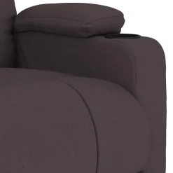 vidaXL Massagestoel stof donkerbruin