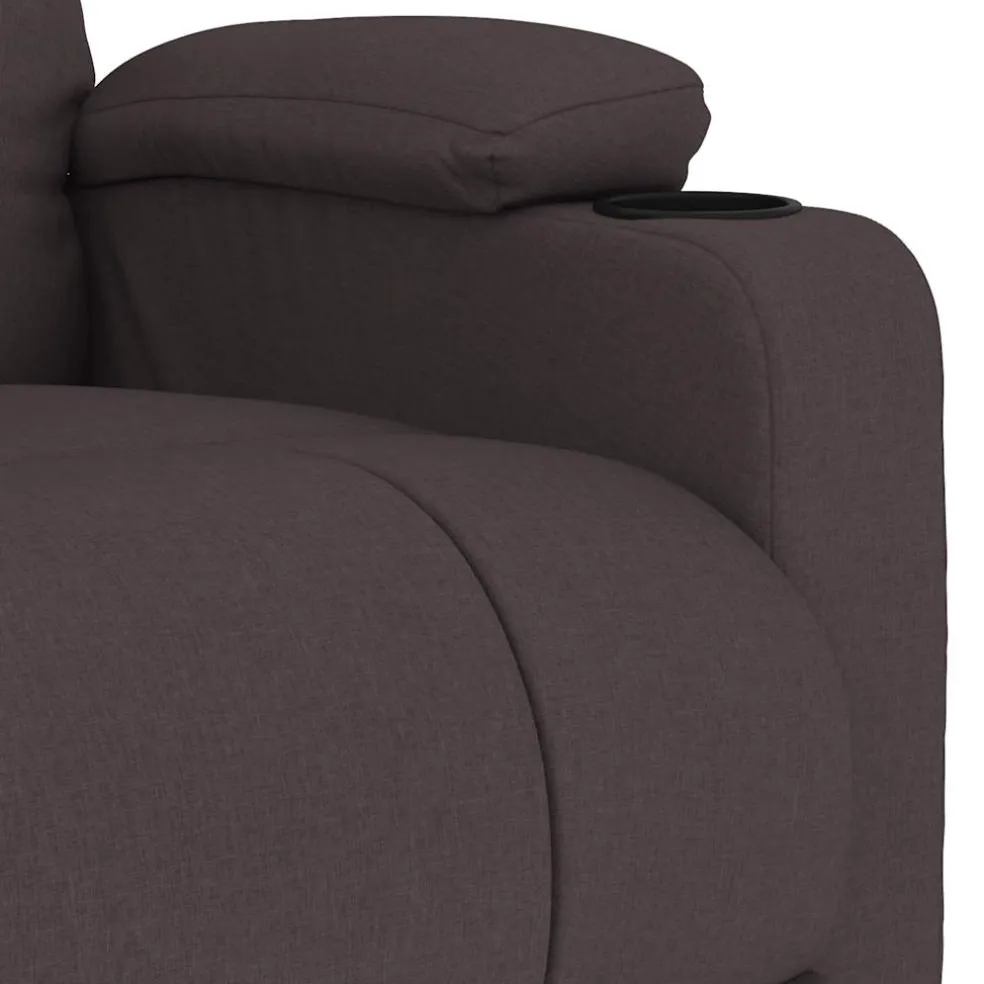 vidaXL Massagestoel stof donkerbruin