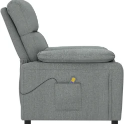 vidaXL Massagestoel stof donkergrijs