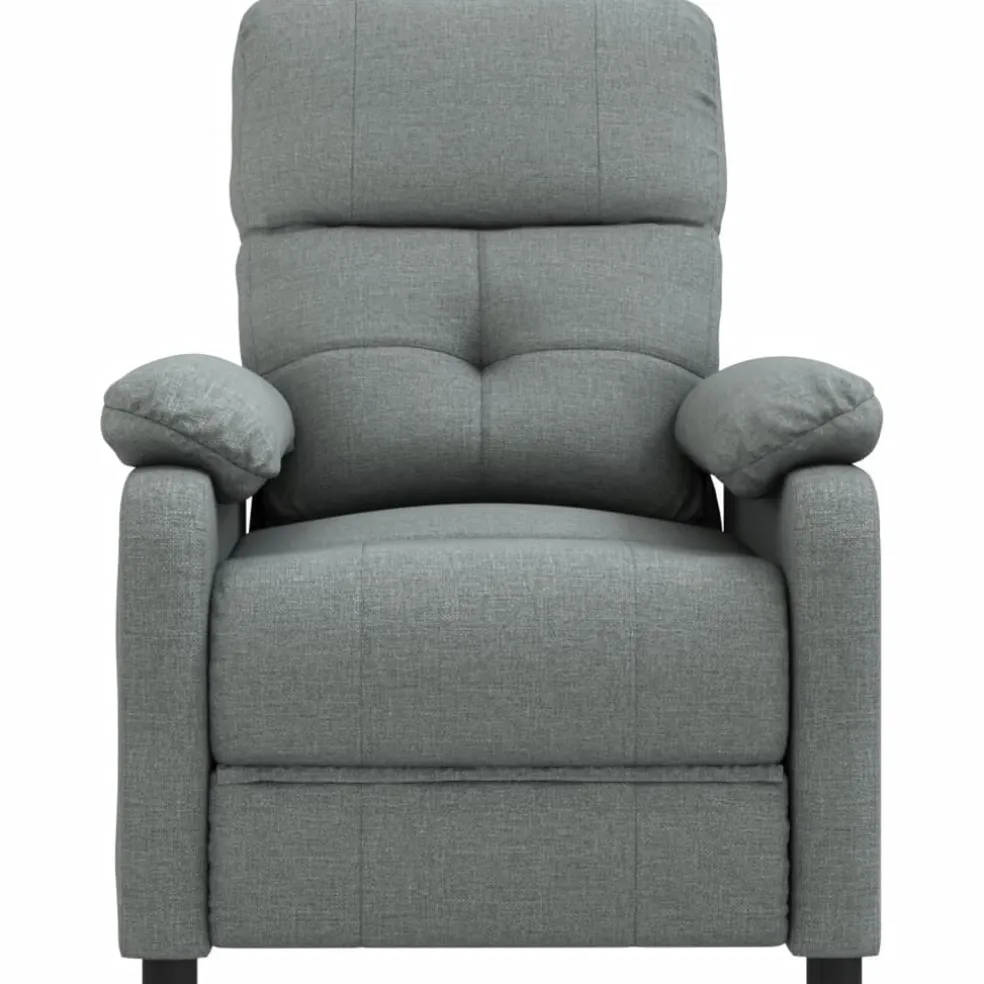 vidaXL Massagestoel stof donkergrijs