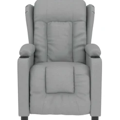 vidaXL Massagestoel stof lichtgrijs