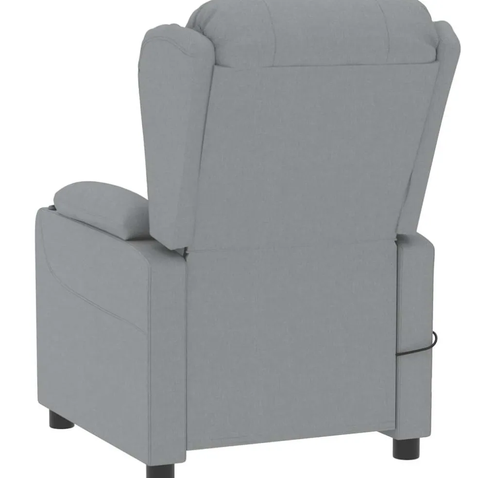 vidaXL Massagestoel stof lichtgrijs