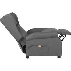 vidaXL Massagestoel stof lichtgrijs