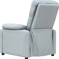 vidaXL Massagestoel stof lichtgrijs