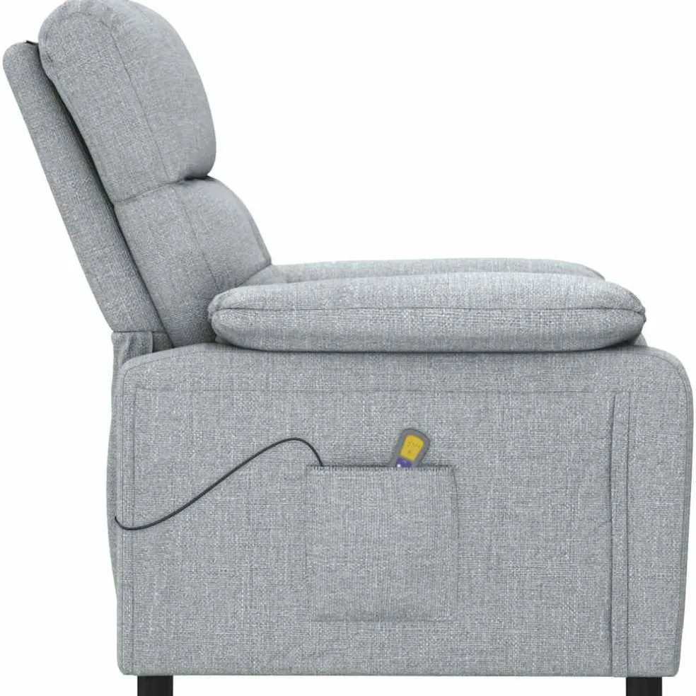 vidaXL Massagestoel stof lichtgrijs