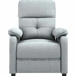 vidaXL Massagestoel stof lichtgrijs