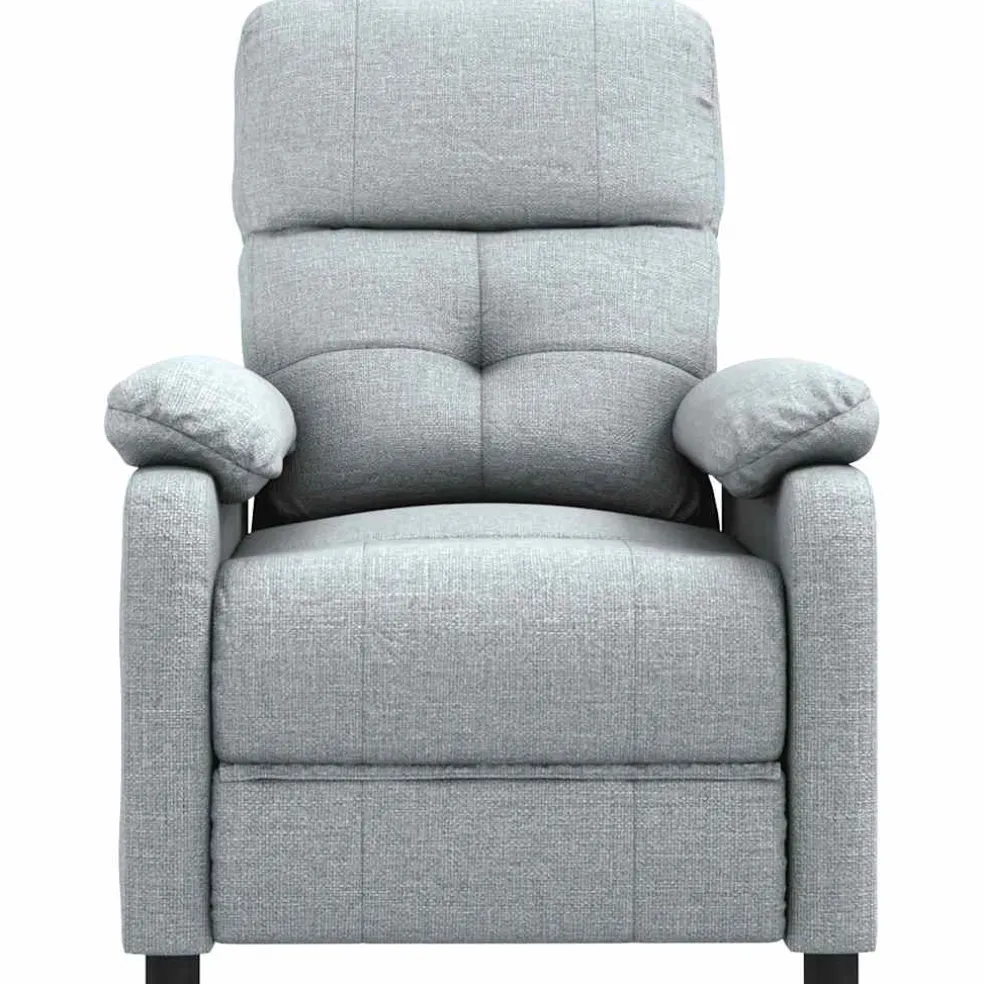 vidaXL Massagestoel stof lichtgrijs