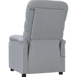 vidaXL Massagestoel stof lichtgrijs