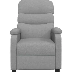 vidaXL Massagestoel stof lichtgrijs