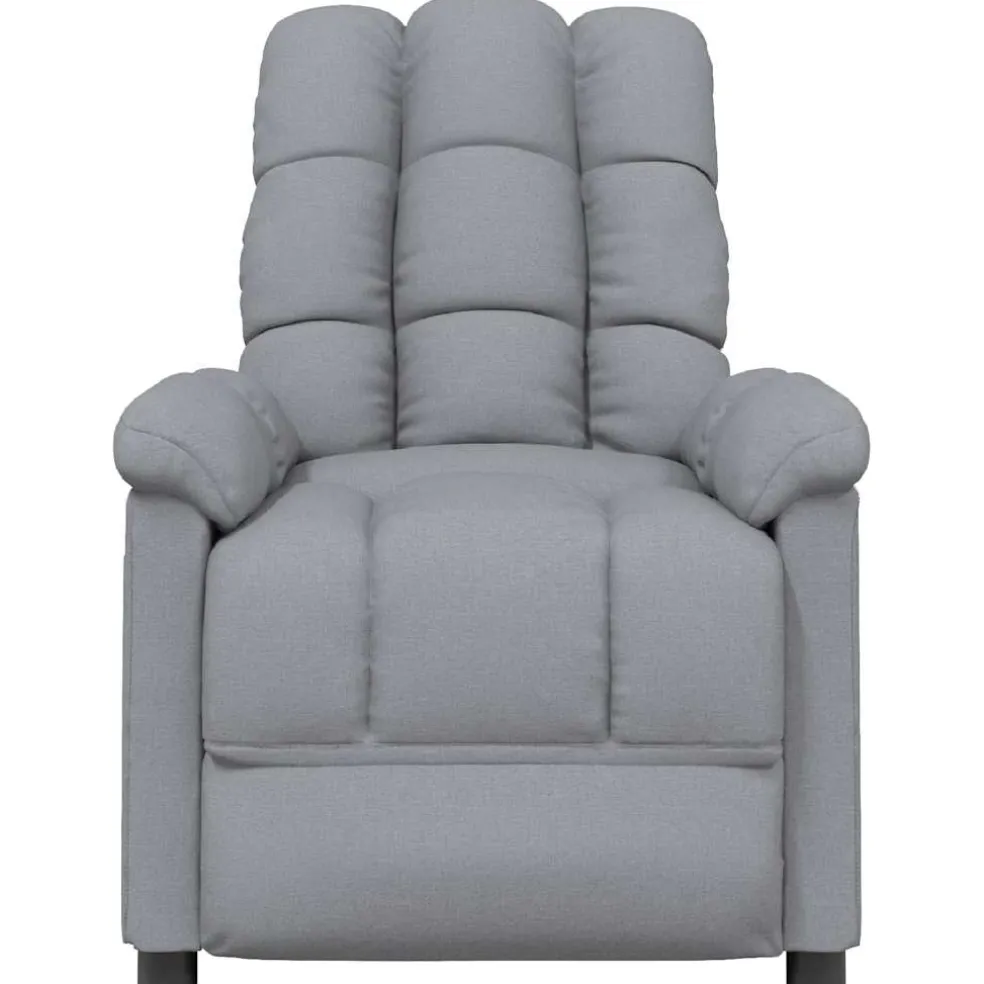 vidaXL Massagestoel stof lichtgrijs