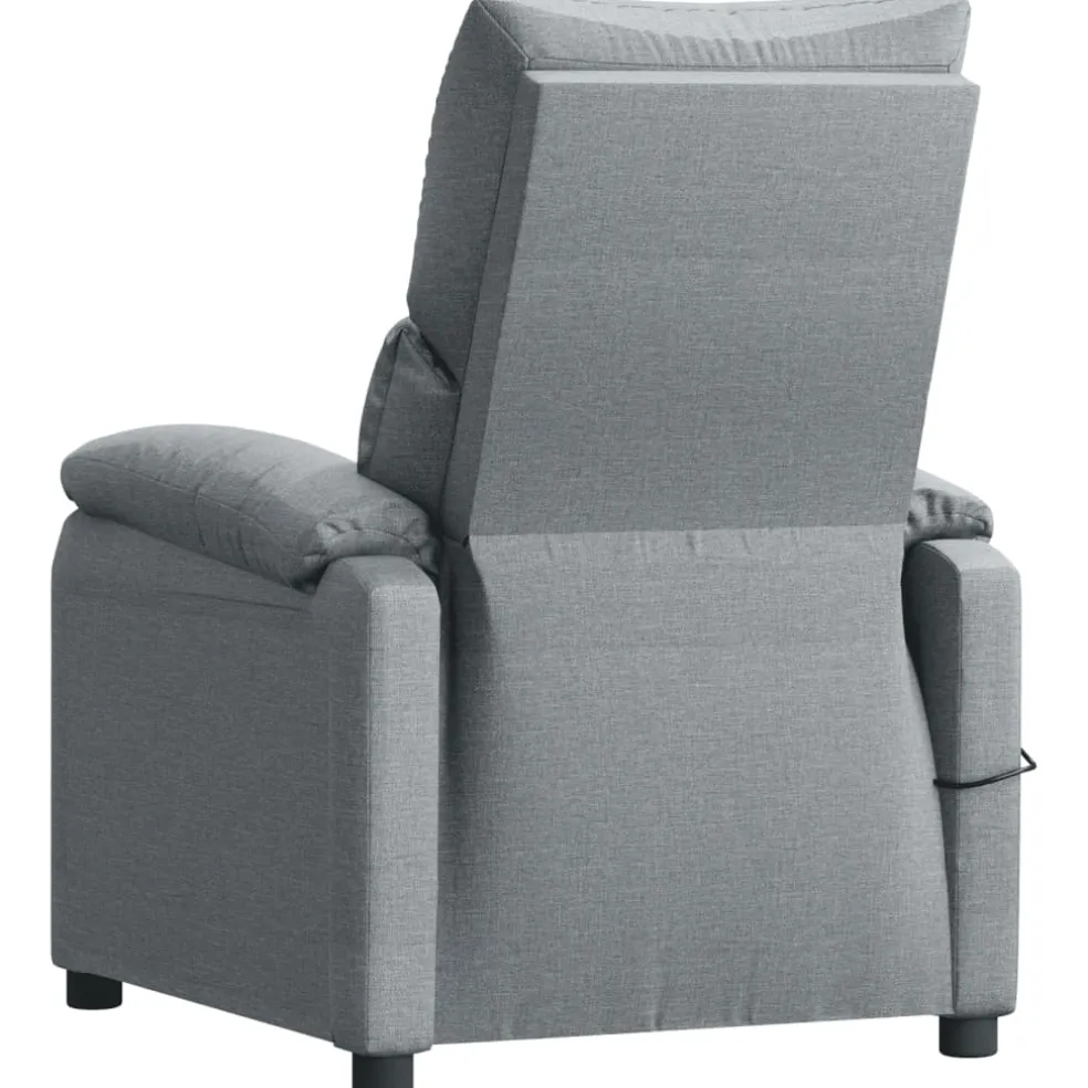 vidaXL Massagestoel stof lichtgrijs