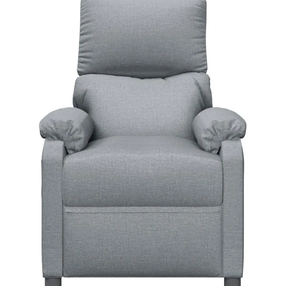vidaXL Massagestoel stof lichtgrijs