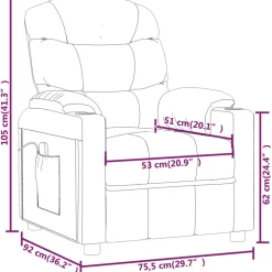 vidaXL Massagestoel stof lichtgrijs