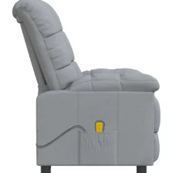 vidaXL Massagestoel stof lichtgrijs