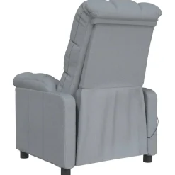 vidaXL Massagestoel stof lichtgrijs