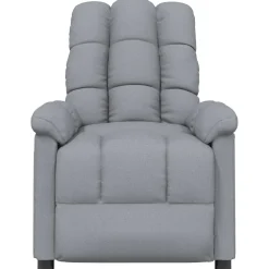 vidaXL Massagestoel stof lichtgrijs