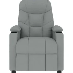 vidaXL Massagestoel stof lichtgrijs