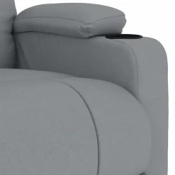 vidaXL Massagestoel stof lichtgrijs