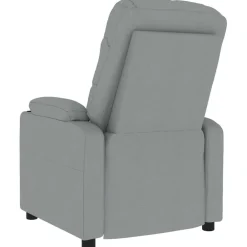 vidaXL Massagestoel stof lichtgrijs