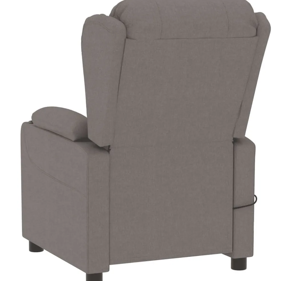 vidaXL Massagestoel stof taupe