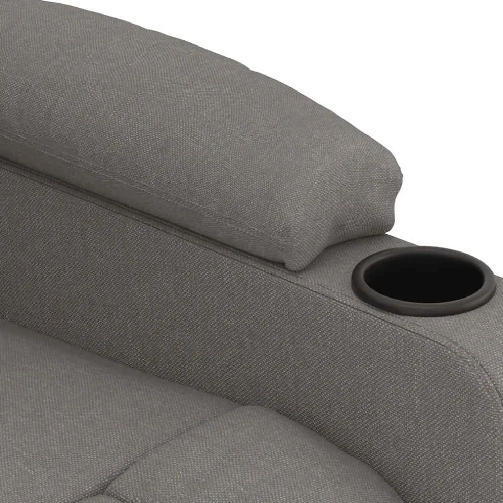 vidaXL Massagestoel stof taupe