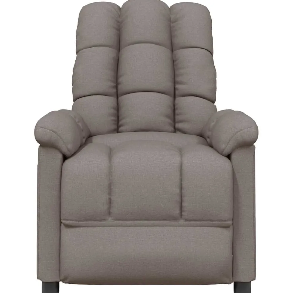 vidaXL Massagestoel stof taupe