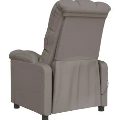 vidaXL Massagestoel stof taupe