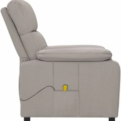 vidaXL Massagestoel stof taupe