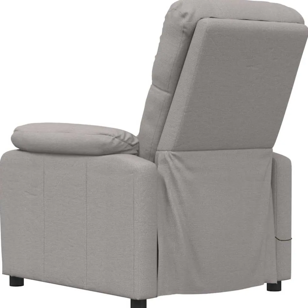 vidaXL Massagestoel stof taupe