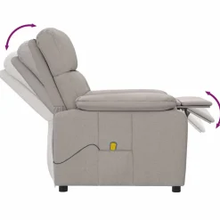 vidaXL Massagestoel stof taupe