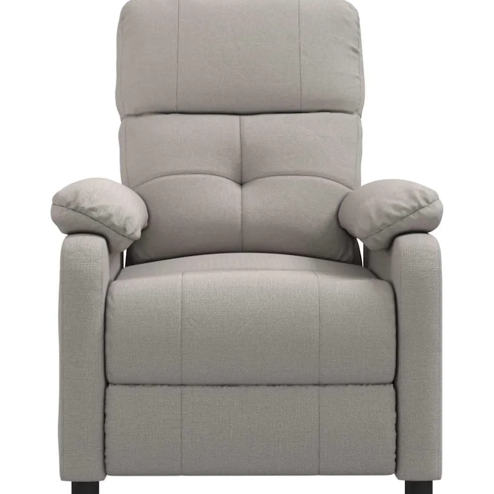 vidaXL Massagestoel stof taupe