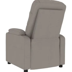 vidaXL Massagestoel stof taupe
