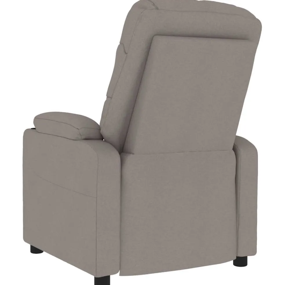 vidaXL Massagestoel stof taupe