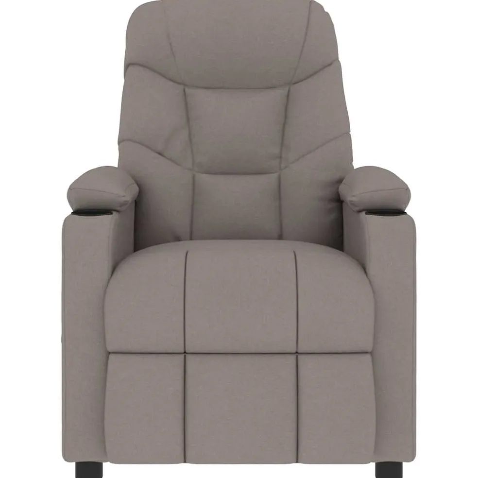 vidaXL Massagestoel stof taupe