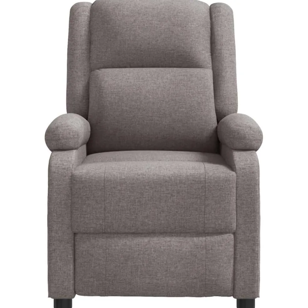 vidaXL Massagestoel stof taupe