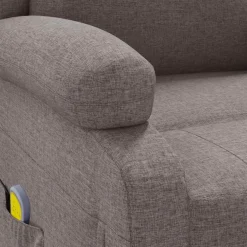vidaXL Massagestoel stof taupe