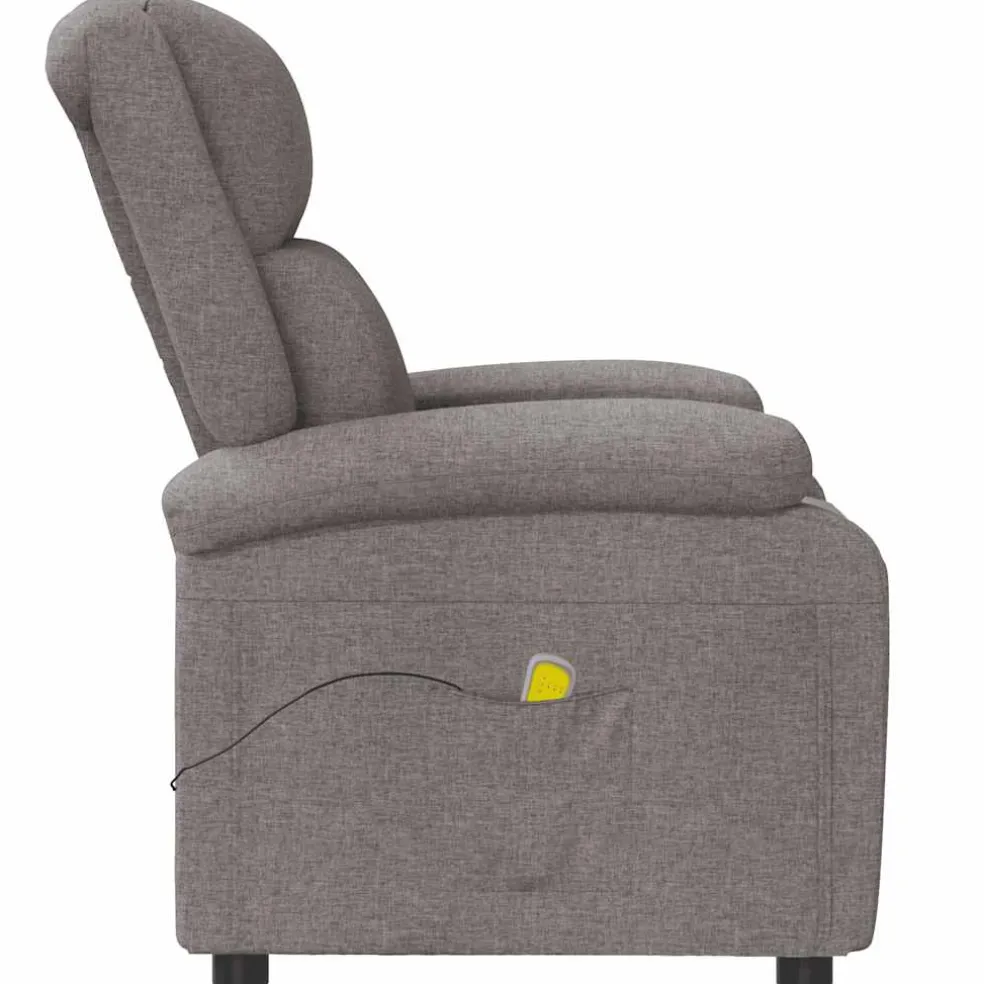 vidaXL Massagestoel stof taupe